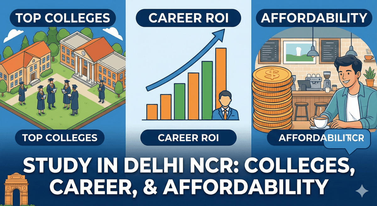 Study in Delhi NCR: Top Colleges, Career ROI, & Affordability