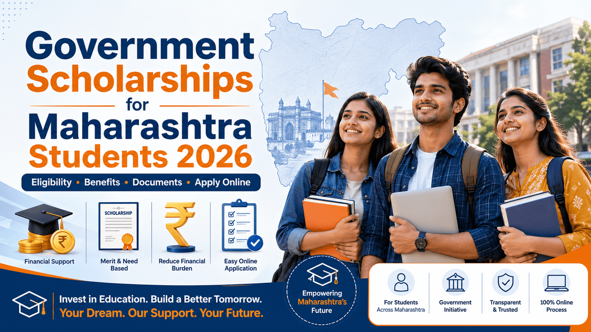 Government Scholarships for Maharashtra Students 2026: Complete Guide to Eligibility, Benefits & Apply Online