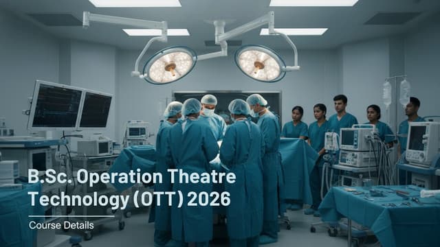 B.Sc. Operation Theatre Technology (OTT) 2026 | Course Details