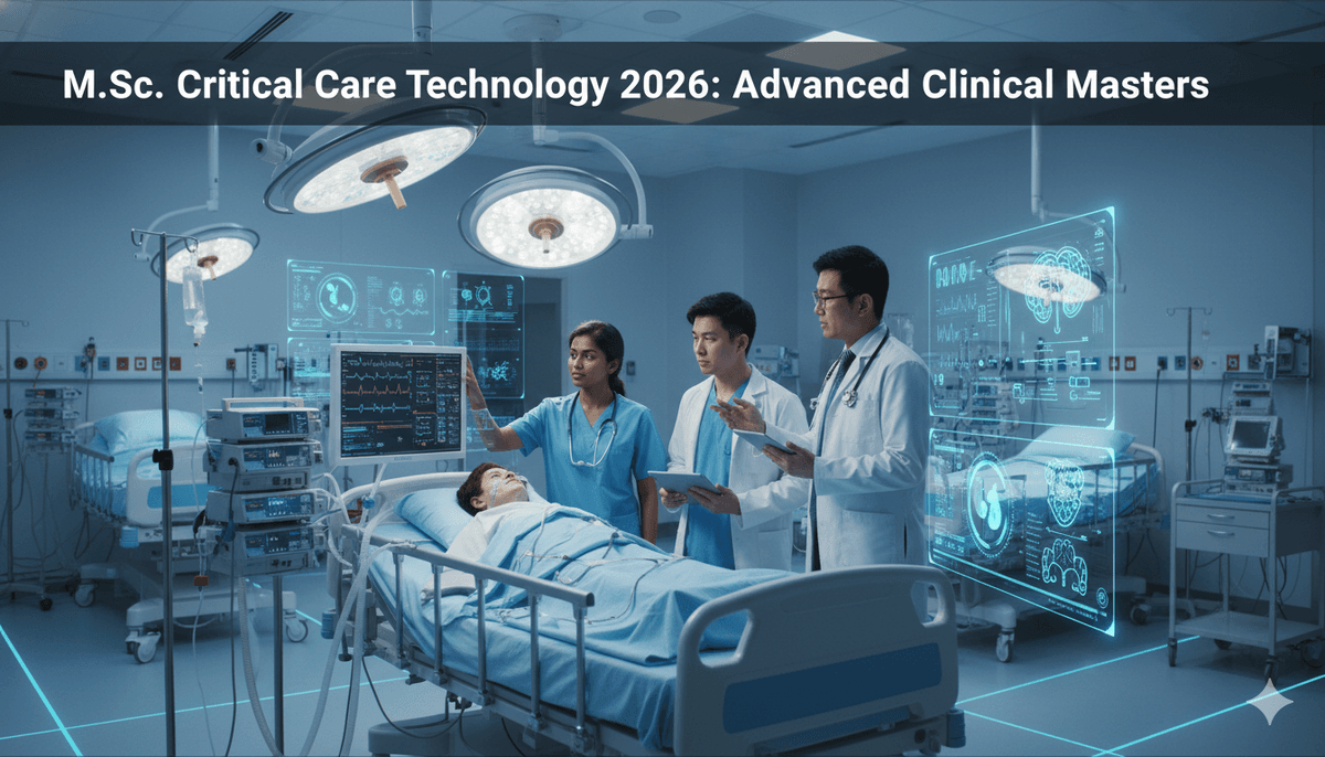 M.Sc. Critical Care Technology 2026: Advanced Clinical Masters